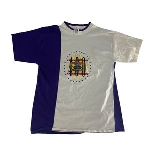 Vintage Nascar Shirt Men Large White Purple 1994 Indianapolis Motor Speedway 90s